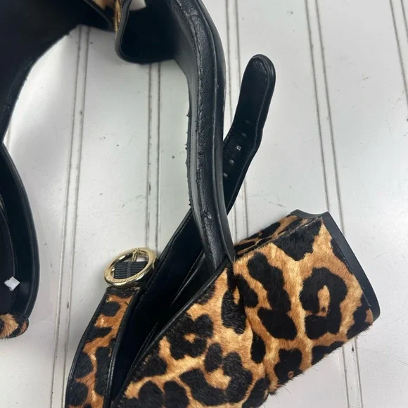 Michael Kors Leopard Print Lena Flex Mid Sandals Block Heels Women’s Size 9.5M - Picture 8 of 11